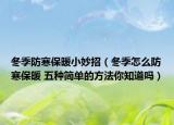 冬季防寒保暖小妙招（冬季怎么防寒保暖 五种简单的方法你知道吗）