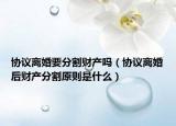 协议离婚要分割财产吗（协议离婚后财产分割原则是什么）