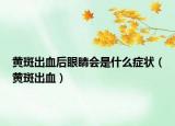 黄斑出血后眼睛会是什么症状（黄斑出血）