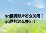 qq相机默片怎么关闭（qq默片怎么关闭）