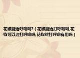 花椒能治呼噜吗?（花椒能治打呼噜吗,花椒可以治打呼噜吗,花椒对打呼噜有用吗）
