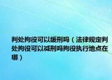 判处拘役可以缓刑吗（法律规定判处拘役可以减刑吗拘役执行地点在哪）
