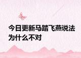 今日更新马踏飞燕说法为什么不对