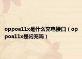 oppoa11x是什么充电接口（oppoa11x是闪充吗）