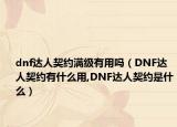 dnf达人契约满级有用吗（DNF达人契约有什么用,DNF达人契约是什么）