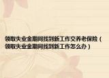 领取失业金期间找到新工作交养老保险（领取失业金期间找到新工作怎么办）