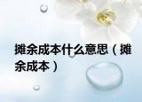 摊余成本什么意思（摊余成本）