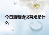今日更新协议离婚是什么