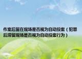 作案后留在现场是否视为自动投案（犯罪后滞留现场是否视为自动投案行为）