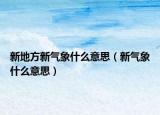 新地方新气象什么意思（新气象什么意思）