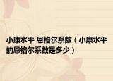 小康水平 恩格尔系数（小康水平的恩格尔系数是多少）
