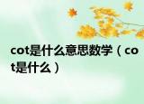 cot是什么意思数学（cot是什么）