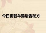 今日更新羊汤增香秘方