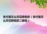 支付宝怎么弄花呗收款（支付宝怎么弄花呗收款二维码）