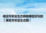 保定市农业生态园有哪些好玩的（保定市农业生态园）