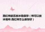 西红柿能否放冰箱保存（柿可以放冰箱吗 西红柿怎么保存好）