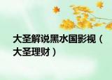 大圣解说黑水国影视（大圣理财）