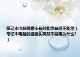 笔记本电脑摄像头有时能用有时不能用（笔记本电脑的摄像头突然不能用为什么?）