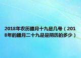 2018年农历腊月十九是几号（2018年的腊月二十九是是阴历的多少）