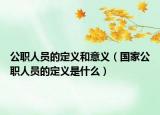 公职人员的定义和意义（国家公职人员的定义是什么）