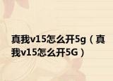 真我v15怎么开5g（真我v15怎么开5G）