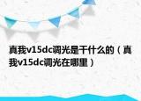 真我v15dc调光是干什么的（真我v15dc调光在哪里）