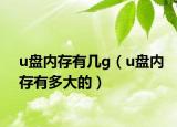 u盘内存有几g（u盘内存有多大的）