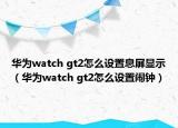 华为watch gt2怎么设置息屏显示（华为watch gt2怎么设置闹钟）