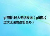 gif图片过大无法发送（gif图片过大无法发送怎么办）