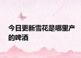 今日更新雪花是哪里产的啤酒