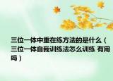 三位一体中重在练方法的是什么（三位一体自我训练法怎么训练 有用吗）