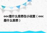 ooc是什么意思在小说里（ooc是什么意思）