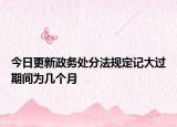 今日更新政务处分法规定记大过期间为几个月
