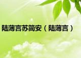 陆薄言苏简安（陆薄言）