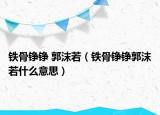 铁骨铮铮 郭沫若（铁骨铮铮郭沫若什么意思）