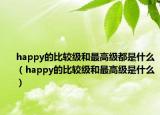 happy的比较级和最高级都是什么（happy的比较级和最高级是什么）