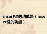 insert键的功能是（insert键的功能）