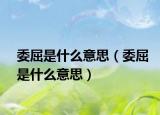 委屈是什么意思（委屈是什么意思）