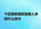今日更新借款担保人承担什么责任