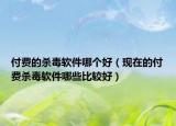 付费的杀毒软件哪个好（现在的付费杀毒软件哪些比较好）