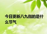 今日更新八九指的是什么节气