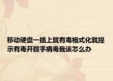 移动硬盘一插上就有毒格式化就提示有毒开膛手病毒我该怎么办