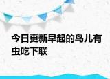 今日更新早起的鸟儿有虫吃下联