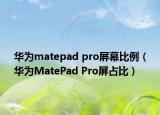 华为matepad pro屏幕比例（华为MatePad Pro屏占比）