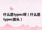 什么是typec呀（什么是typec接头）