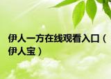 伊人一方在线观看入口（伊人宝）