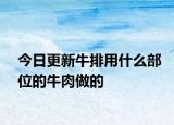 今日更新牛排用什么部位的牛肉做的
