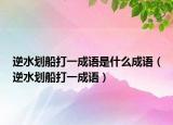 逆水划船打一成语是什么成语（逆水划船打一成语）