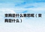 束胸是什么意思呢（束胸是什么）