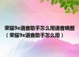 荣耀9x语音助手怎么用语音唤醒（荣耀9x语音助手怎么用）